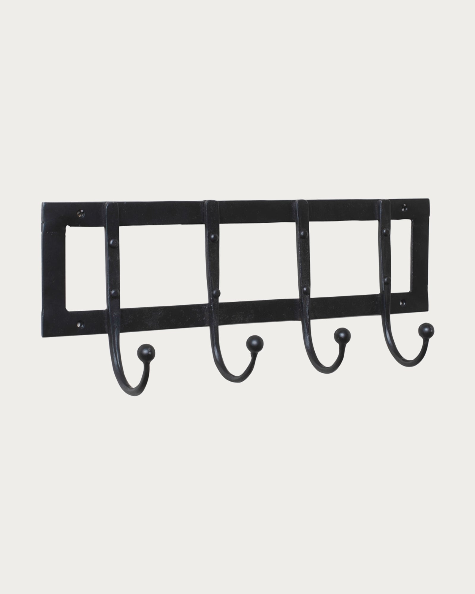 4-Hook Wrought Iron Coat Rack