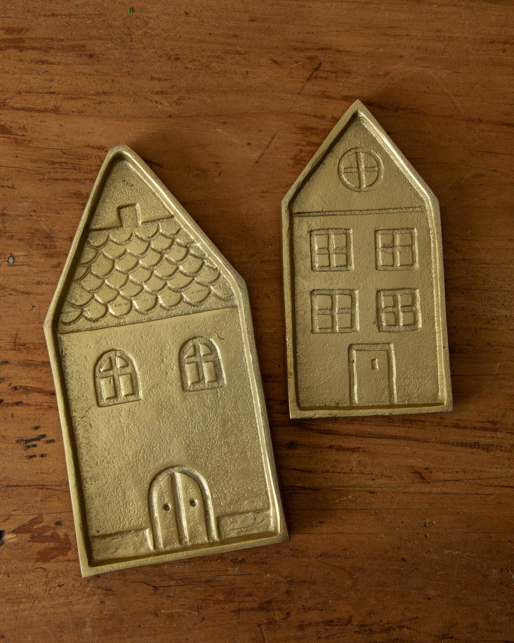 Cast Brass House Trays (Set of 2)