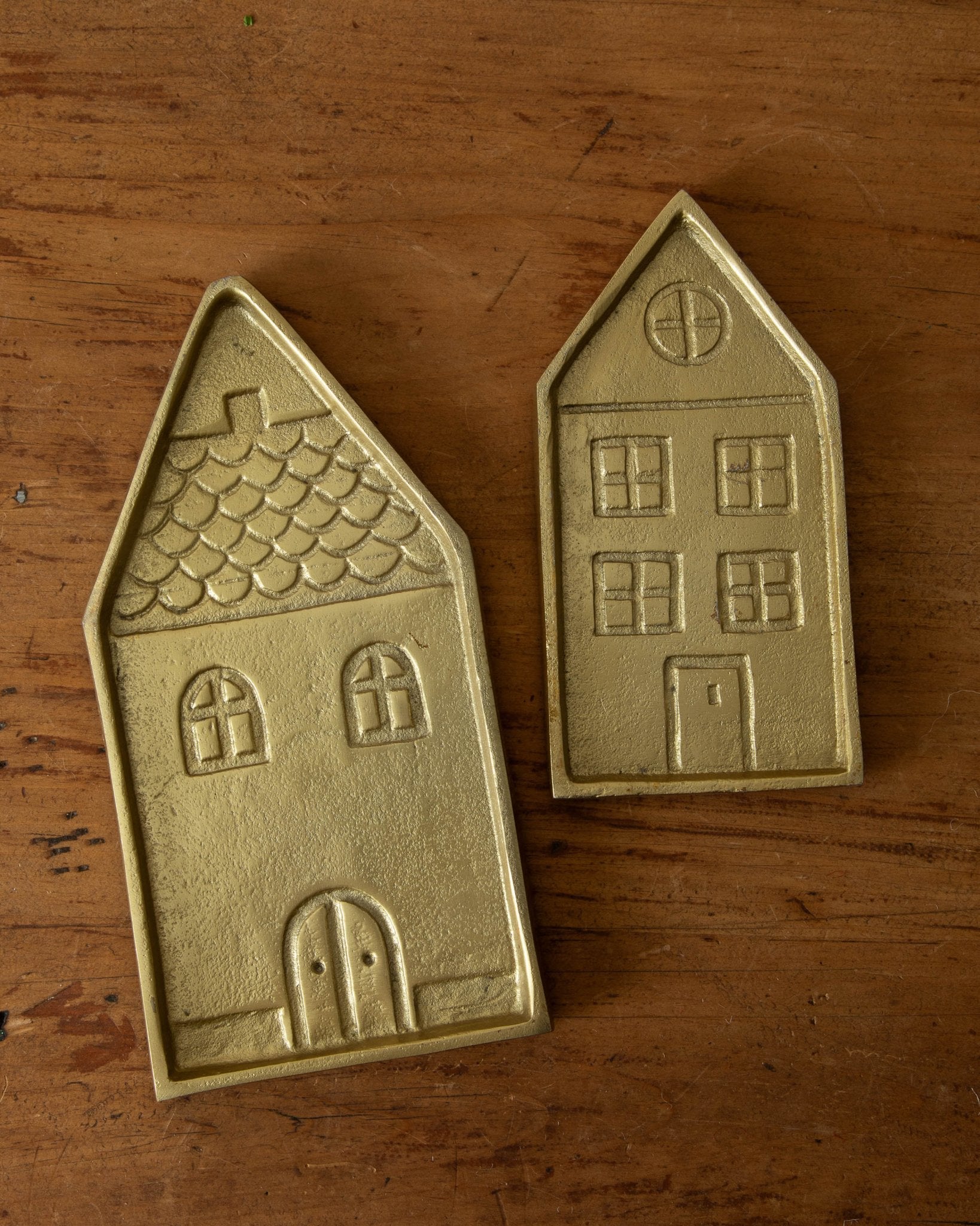 Cast Brass House Trays (Set of 2)
