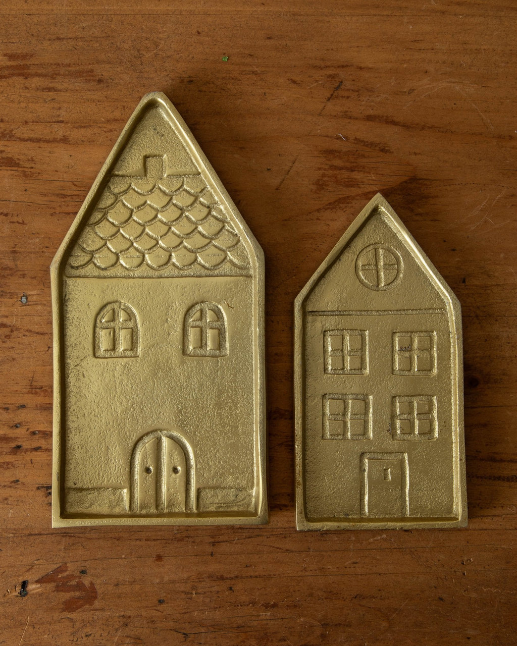 Cast Brass House Trays (Set of 2)