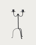 Double Taper Wrought Iron Candle Holder