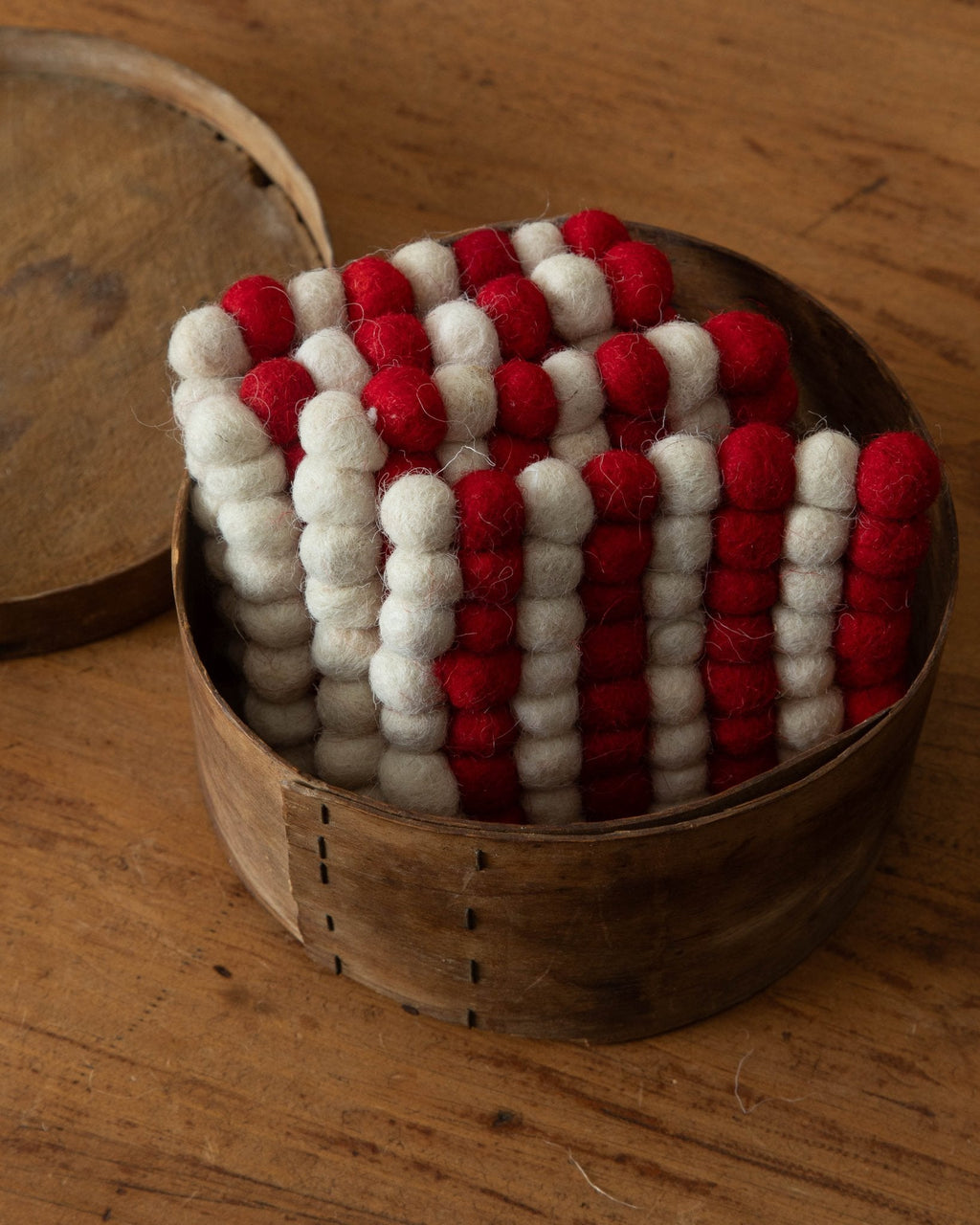 Handmade Wool Felt Ball Coasters