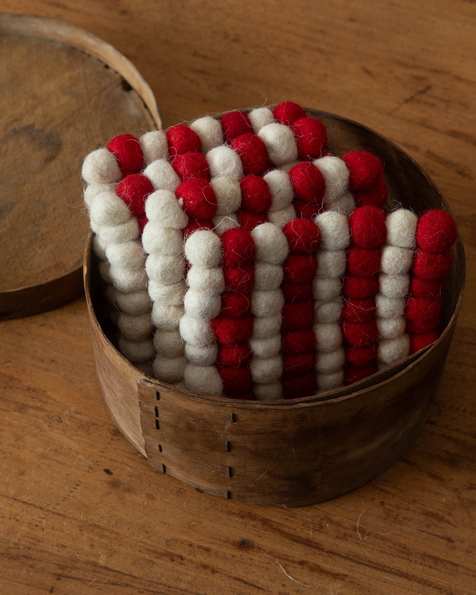 Handmade Wool Felt Ball Coasters