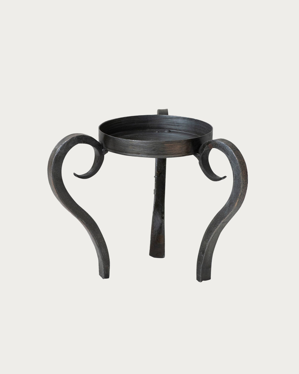 Raised Wrought Iron Pillar Candle Holder