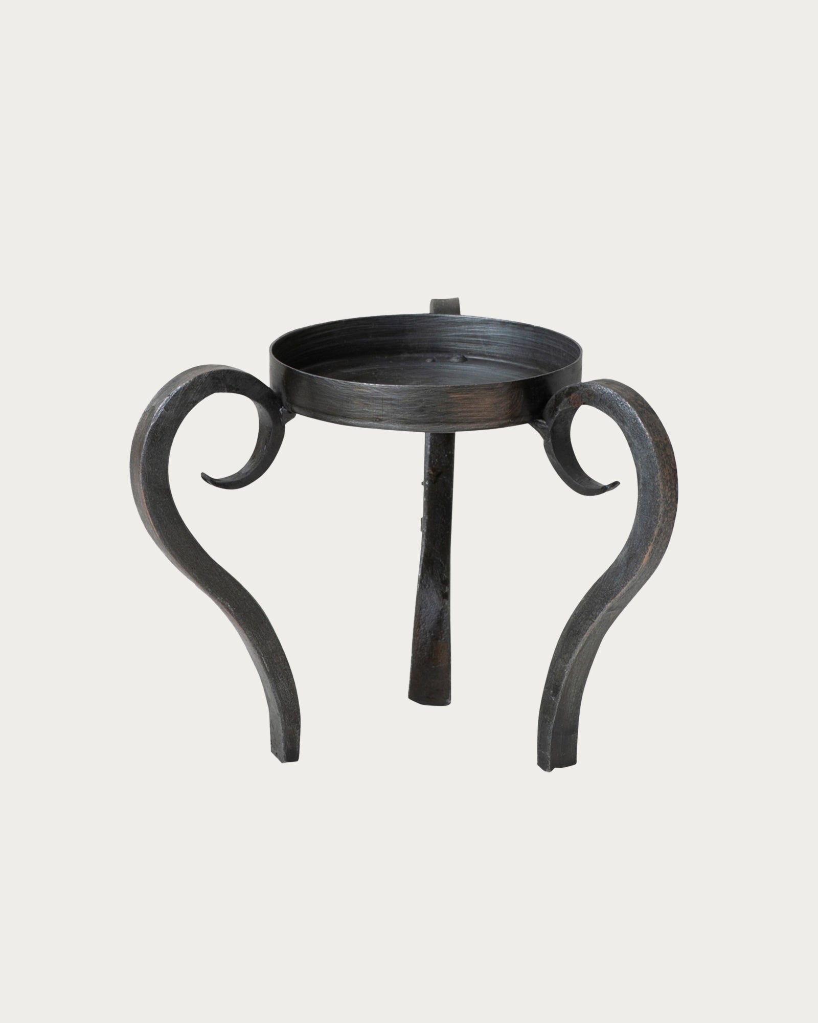 Raised Wrought Iron Pillar Candle Holder