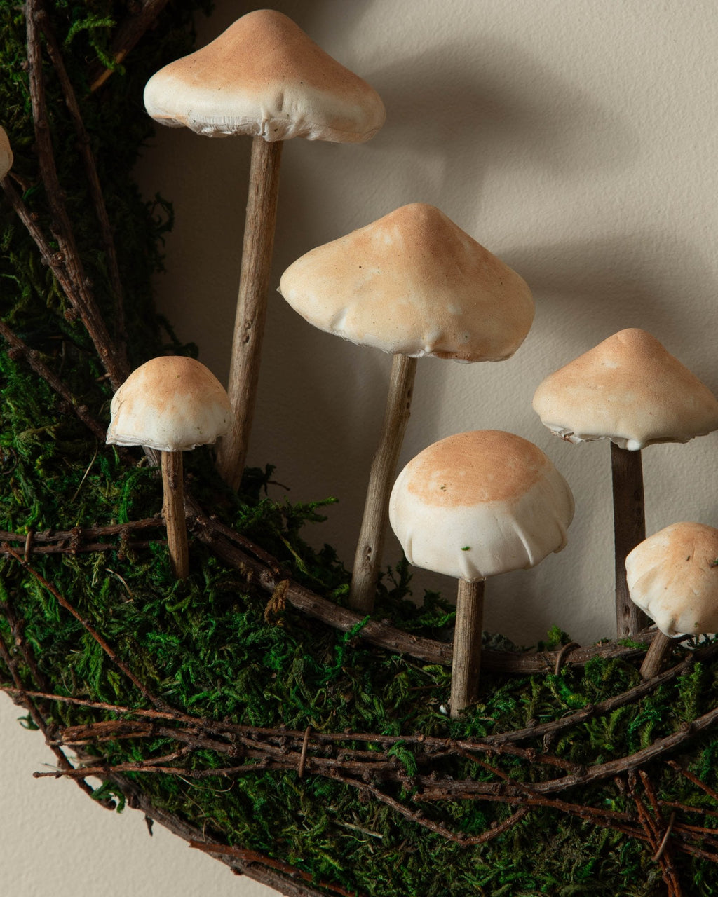 Twig & Moss Wreath w/ Mushrooms